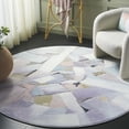 thumbnail image 2 of SAFAVIEH Porcello Harding Geometric Area Rug, Blue/Pink, 6'7" x 6'7" Round, 2 of 10