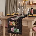thumbnail image 2 of Table Runners 72 Inches Long Dress Scarves, Pink Spring Floral Farmhouse Kitchen/Dining Table Runner, Coffee Tablerunners, Farmhouse Botanical Wooden Retro Art 16x72 Inch, 2 of 9