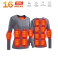 thumbnail image 3 of Conjunto de ropa interior con calefacción eléctrica para invierno, chaqueta de motocicleta, chaqueta autocalentable, pantalones y calzoncillos largos térmicos de polar para hombre, 3 of 5