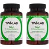 Twinlab N-Acetyl-Cysteine (Nac) - Antioxidant Supplements for Men and Women - 600 mg, 60 Capsules (Pack of 2)