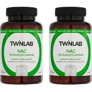 Twinlab N-Acetyl-Cysteine (Nac) - Antioxidant Supplements for Men and Women - 600 mg, 60 Capsules (Pack of 2)