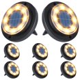 thumbnail image 1 of Solar Ground Lights Flacchi Solar Disk Lights, paquete de 8 unidades, 1 of 6