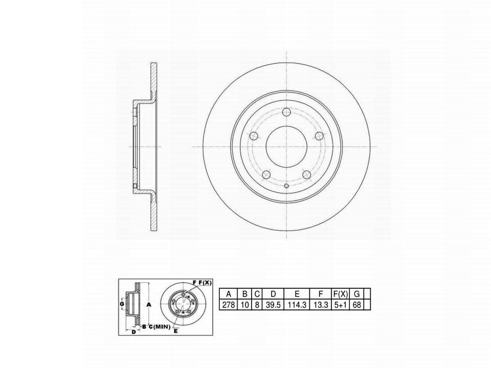 Winstop Brake Rotor, Rear WS243779, Mazda 6 2021-2014