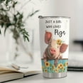thumbnail image 5 of Advice From A Pig Tumbler - I''m Just A Girl Who Loves Pigs - Cute Pigs Lover Gift For Girl And Daughter Travel Mug - Farm Animals Cup Stainless Steel Tumbler 20oz, 5 of 6