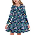 thumbnail image 3 of LUOGENLI Girls Dresses 5T Formal Kids Toddler Girls Christmas Trees Deer Print Christmas Long Sleeve Party Princess Dress Baby Girls' Summer Dresses for Girls Dark Blue-C Size 10-13 Years, 3 of 3