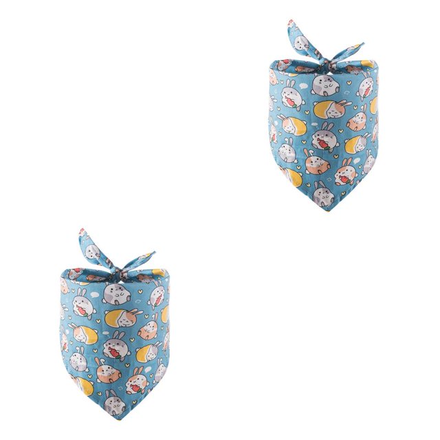 Billuyoard Mascotas Slobber Triangular Bufanda Cuello Decoración Linda Collar Toalla Ajustable Pañuelo Decorativo Al Aire Libre Azul Azul 2piezas
