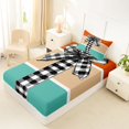thumbnail image 2 of Manfei Thanksgiving Print Twin Fitted Sheet,Turkey Pattern Bedding,2 Pieces,1 Fitted Sheet and 1 Pillowcase, 2 of 6