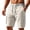 AQ17-Beige, variant on Cargo Shorts For Men Drawstring Elastic Waist Casual Short Relaxed Fit Summer Beach Shorts With Pockets Beige M
