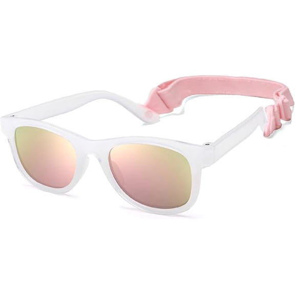 Polarized Sunglasses for Baby with Strap 100% UV Protection Shades for Toddler Age 0-24 Months