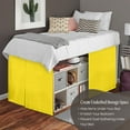thumbnail image 5 of 50 Inch Drop Twin XL Size Dorm Bed Yellow Solid Bed Skirt Lightweight Pleated Pattern Split Corner Premium Hotal Quality With Flexible Elastic & Fade Resistent, 5 of 6