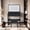 Black, variant on Hanyu 3 in 1 Vanity Desk with Mirror and Lights,Small Make Up Vanity Set with Visible Glass Desktop,Compact Makeup Vanity with 3 Drawers & Stool, Dressing Table for Bedroom (Walnut, 23.6" L)
