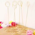 thumbnail image 4 of Dalazy 6 Pcs 22cm de Haut Tableau Numéro Cartes Photo Titulaire Papier Menu Clips Or, 4 of 8