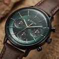 thumbnail image 2 of Titan Light Leathers Quartz Multifunction Black Dial Leather Strap Watch for Men-90171NL01, 2 of 9