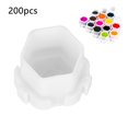 thumbnail image 4 of Tazas Para Tinta De Tatuaje En Forma De Panal Soporte Para Pigmento Tazas Suministros De Maquillaje Permanente Blanco 200 Uds. Advancent CE002716-00, 4 of 7