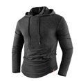 thumbnail image 3 of Yutgune Men's Athletic Pullover Hoodie, Stretch Long Sleeve Workout Hooded Sweatshirt with Drawstring and Pocket, 3 of 7