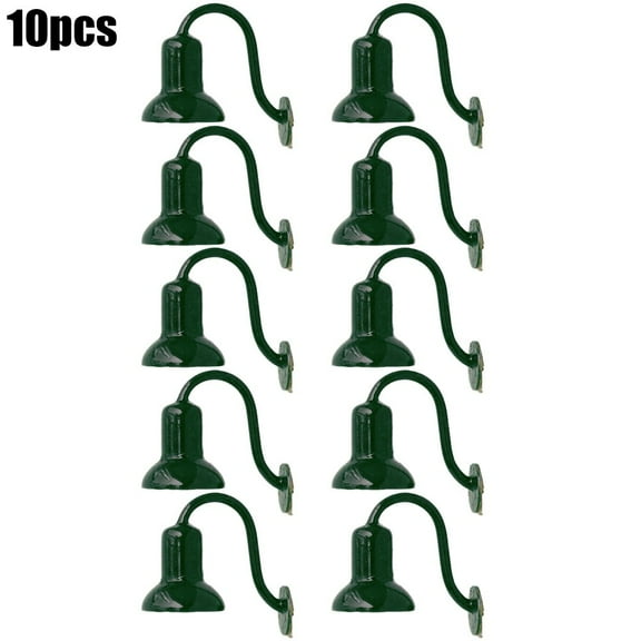 10 Pack HO/OO Scale Street Bracket Light Model Wall Lamp Posts LED Building Lights with Resistors for Model Railroad Scenery Decoration (Bottle Green)