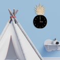 thumbnail image 4 of Reloj de pared de piña, reloj decorativo moderno de estilo nórdico silencioso de dibujos animados para dormitorio, sala de estar, habitación de niños, Negro mayimx Reloj de pared, 4 of 8