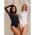 thumbnail image 3 of Body Avidlove de manga larga con cuello alto y malla, 3 of 5
