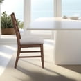 thumbnail image 6 of Mea Dining Side Chair Set of 2-Slatted Back-Gray Linen Seat-Brown, 6 of 6
