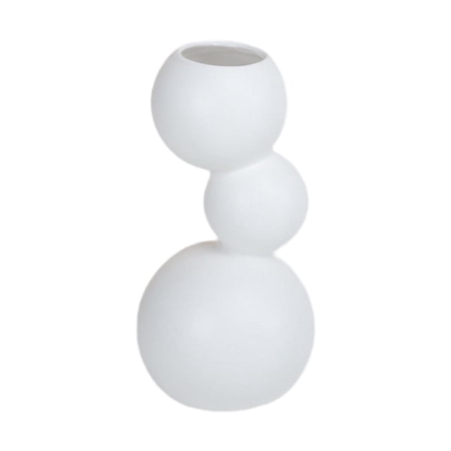 Jarrón de flores de cerámica para decoración del hogar, minimalista, artístico, moderno y sencillo. blanco