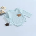 thumbnail image 2 of Combinaison à Manches Courtes pour Bébé Garçon Automne Romper Bear Broderie, 2 of 6