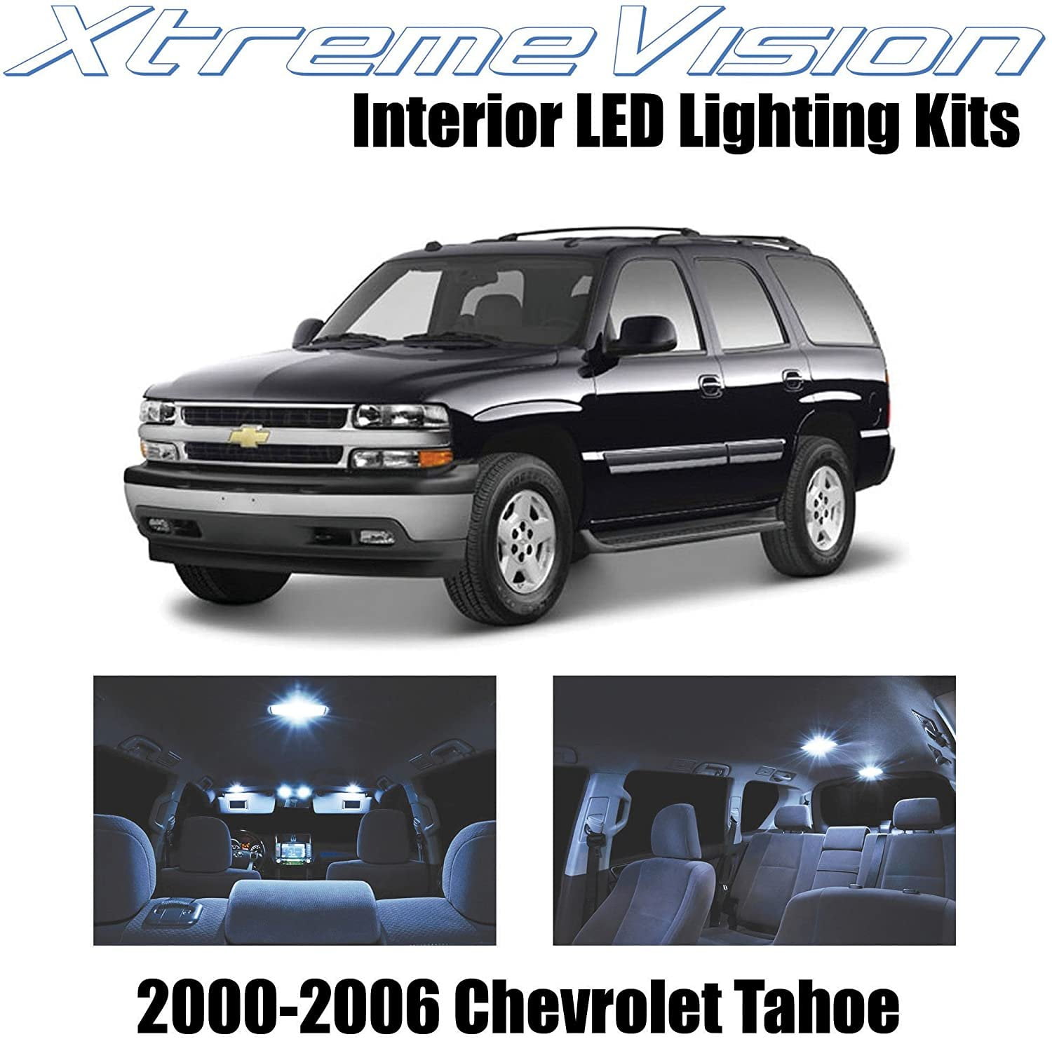 2000-2014 14 x Premium Xenon White LED Lights Interior Package Upgrade for Chevy Chevrolet Tahoe