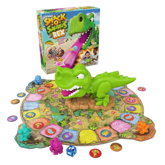 Snack-O-Saurus Rex – An Interactive Board Game for Snack Lovers & Dino Fans, Funny Family Game, Board Game for Family Game Night, for Kids Ages 5 & up