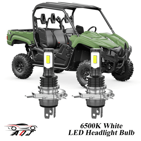 Compatible with Yamaha Viking 700 2014-2020, 2-Pack H4 Led Headlight Bulbs Motorcycle Bulb,1700lm 6500K Cool White, 12v-24v DC