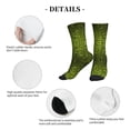 thumbnail image 6 of Crew Socks for Women Men Athletic - Green Glitter Sparkle Soft Comfort Breathable Mid-Calf Sole Running Socks Womens Men, 6 of 7