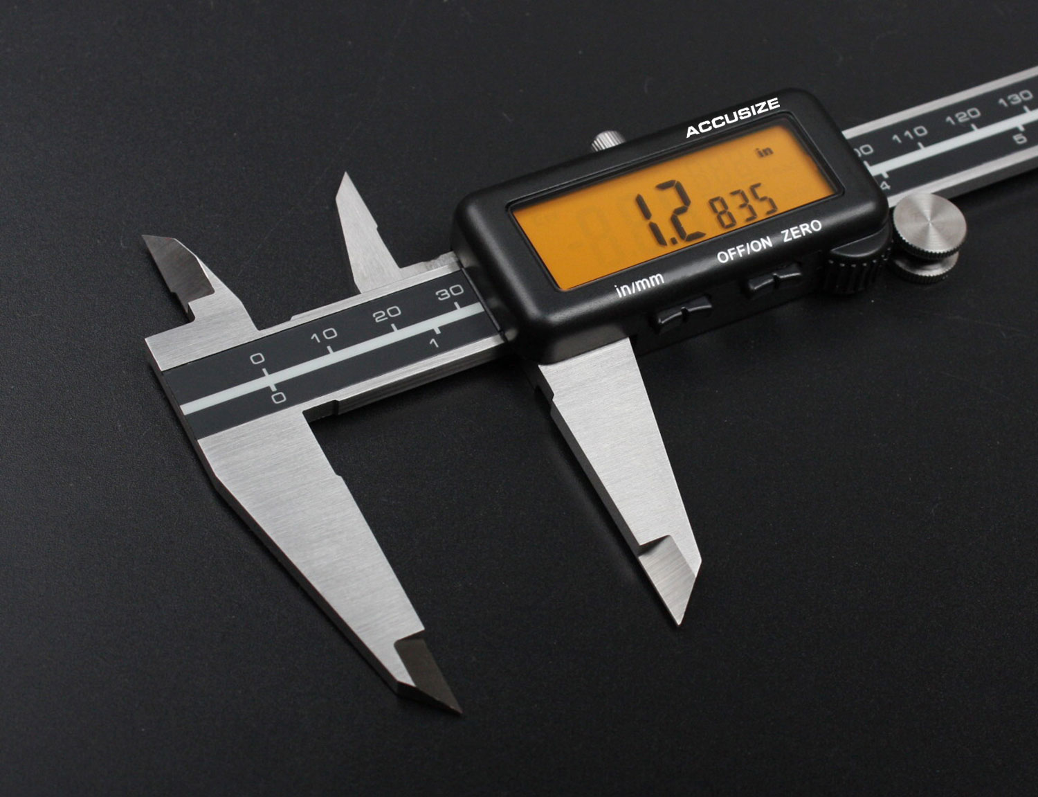 Accusize 0-6''/0-150 mm, Yellow Lcd Electronic Digital Caliper,Metric/Inch, 0.0005''/0.01mm Resolution, 1110-1818
