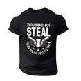 thumbnail image 3 of JLFKNG Mens Summer T-Shirts Summer Baseball Graphic Plus Size T Shirt Printed Solid Color Short Sleeve Fit For Hiking, Camping Or Other Outdoor Sports, 3 of 5