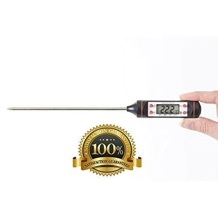 Zvation Cooking Thermometer  Digital Thermometer with Instant Read - Long Stainless Probe - for All Liquid or Solid Foods - Best Meat Thermometer for BBQ, Grill, Broiler, Smoker and
