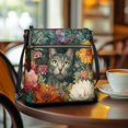 thumbnail image 3 of Tutolipy Cat Floral Crossbody Bag Ladies’ Leather Crossbody Shoulder Purse, Versatile Lightweight Women's Crossbody Bag Adjustable Strap for Daily Outings Travel, 3 of 7