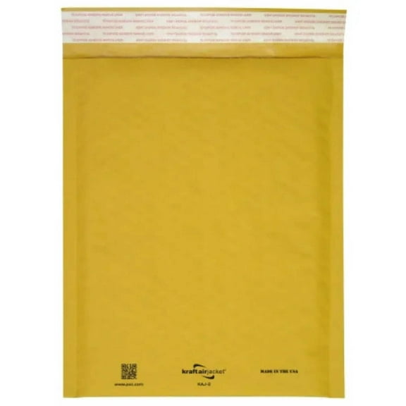 Yellow KRAFTAIRJACKET® Paper Bubble Mailers #0 - 6.25 x 9 (QTY: 250)