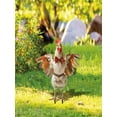 thumbnail image 4 of 2025 New Metal Halloween Skeleton Riding Chicken Stake, Whimsical Spooky Outdoor Decor | Garden, Yard, Lawn Halloween Decoration,B,1PC, 4 of 6
