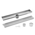 thumbnail image 1 of 30 in. Brushed Stainless Steel Square Grate Linear Shower Drain, 1 of 1