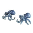 thumbnail image 6 of 6"W, 4"H Dark Blue Polystone Small Distressed Octopus Sculpture, by DecMode (2 Count), 6 of 9