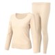 thumbnail image 1 of Gibobby Ropa interior acolchada Regalo de Navidad para mujer, cuello redondo, forro polar, ropa interior térmica, chaleco, tops de invierno, 1 paquete de pantalones y tops（Beige， XXL), 1 of 5