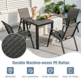 thumbnail image 5 of Costway Patio Rattan Chairs Set of 4 Stackable Dining Chair Set with Wicker Woven Backrest, 5 of 10