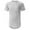Heathergray, variant on Mens Short Sleeve Raglan Longline Hip Hop Tee Crew Neck Curved Hem T Shirt