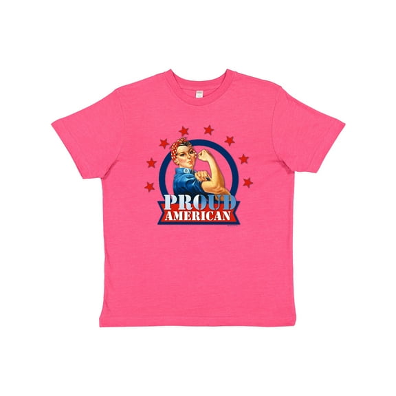 Inktastic Rosie Riveter Proud American Youth T-Shirt