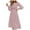 Pink, variant on IROINNID Semi Formal Dress for Women Long Sleeve A-Line Dress Winter Round-Neck Solid Long Dress Features,Pink