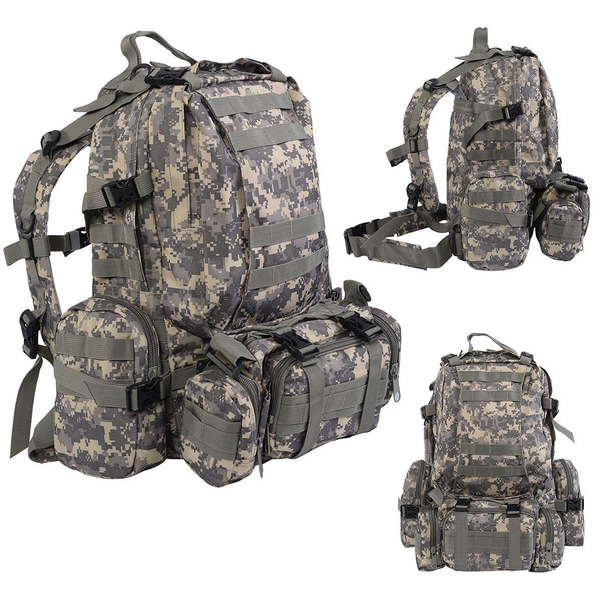 55L ACU Military Sport Camping Trekking Hiking Bag Tactical Rucksacks Backpack 