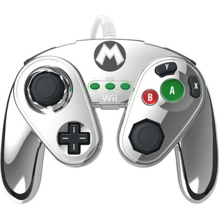 PDP Wired Fight Pad for Wii U, Metal Mario
