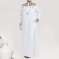 thumbnail image 7 of SIYUDAN Kaftan Thobe for Men Casual Long Sleeve Long Gown Thobe Robe with Half Zipper Dress for Men Khaki Thobe, 7 of 7