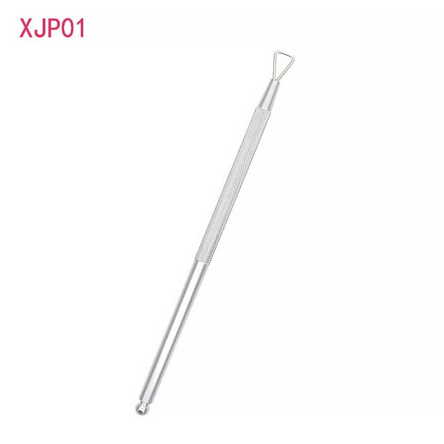 Poussoir à Cuticules pour Ongles Double Extrémité Outil de Retrait de Vernis à Ongles Kit d'Outils de Retrait en Acier Inoxydable Tondeuse à Manucure, XJP01