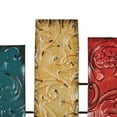 thumbnail image 5 of DecMode Multi Colored Metal 3D Wavy 5 Panel Floral Wall Decor with Embossed Scroll Details, 5 of 15