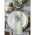 thumbnail image 3 of Colorful Striped Cloth Napkins Washable Set of 8, Farmhouse Rainbow Color Stripes Reusable Dinner Table Napkins Cloth Bulk for Weddings Kitchen Restaurants Hotel Events Parties 20 x 20 Inch, 3 of 9