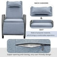 thumbnail image 5 of 3 Pieces Outdoor Patio Furniture Set Outdoor Rattan Sofa Set Manual Wicker Patio Conversation Set Two-person Combination with Coffee Table, Adjustabe for Yard Deck Porch(Grey), 5 of 9