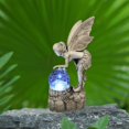 thumbnail image 1 of Adorno de escultura de hada de resina, decoración de jardín, arte decorativo, regalo de Ángel, cambio de Color, energía Solar para, 1 of 8